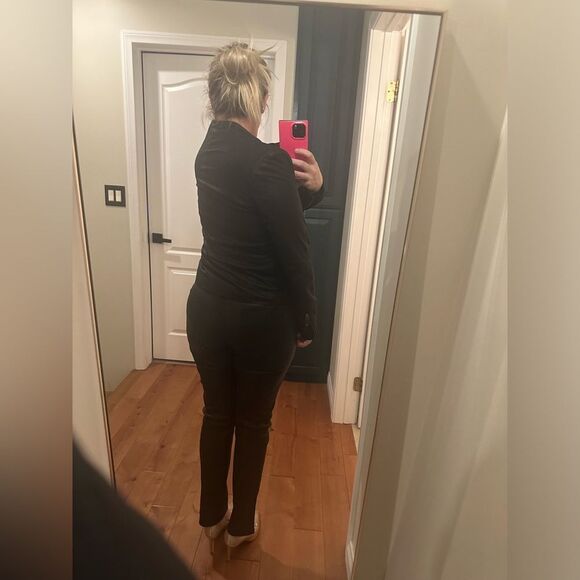 Vince Suede Leather fitted Jacket Coat in Black - Size M EXCELLENT CONDITION - Picture 9 of 16